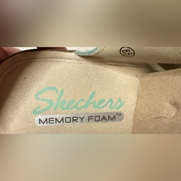 NWOT Skechers Parallel Stylin Wedge Strappy Sandal Mint Suede Size 8.5 - Picture 7 of 9